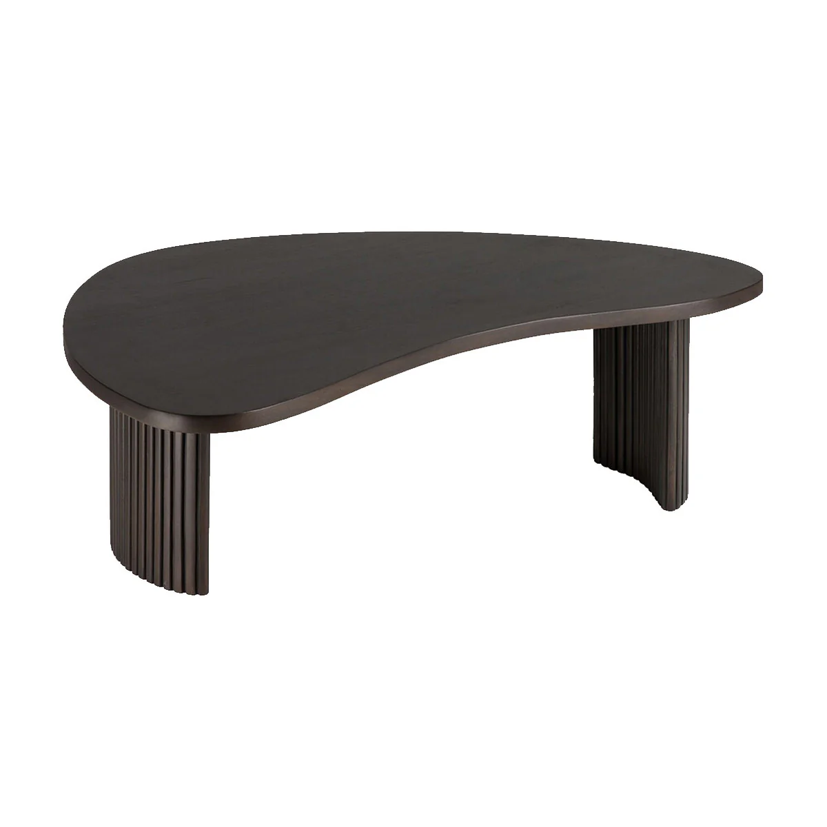 Table basse Boomerang en acajou L 85 x l 77 - Marron - Image 2
