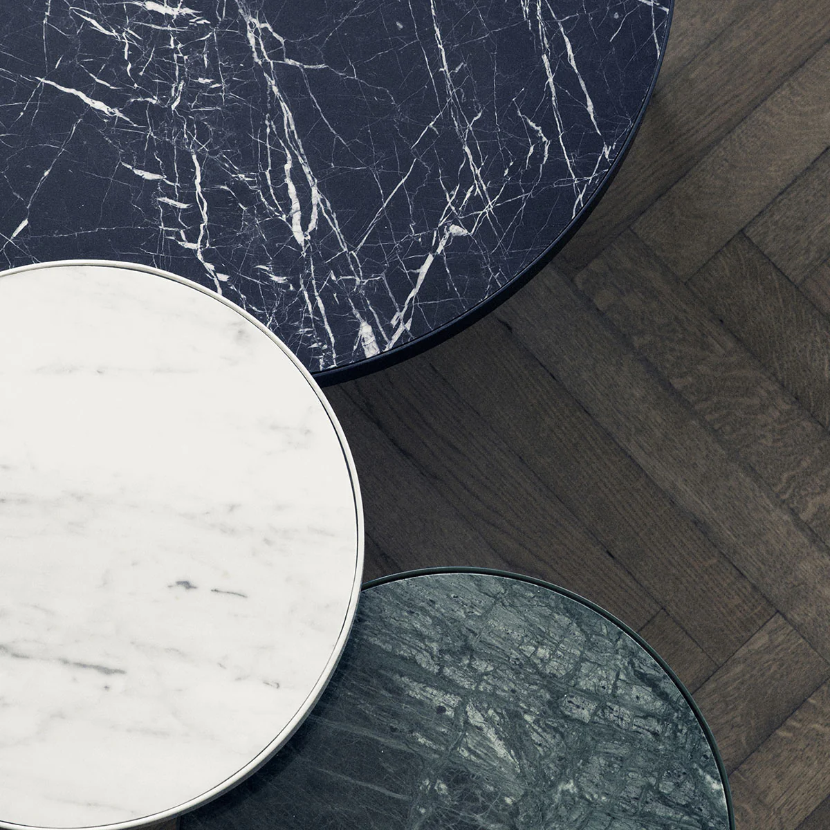 Table basse en marbre - Noir - Image 3
