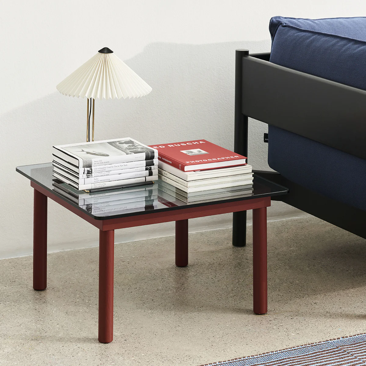 Table basse Kofi Chêne Massif & Verre Clair - l 60 x L 60 x h 36 cm - Image 3