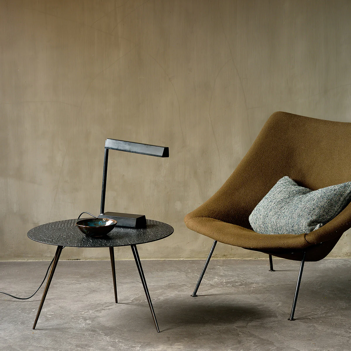 Table basse Luna en mineaux - noir - Ø 65 x h 41 cm - Image 3