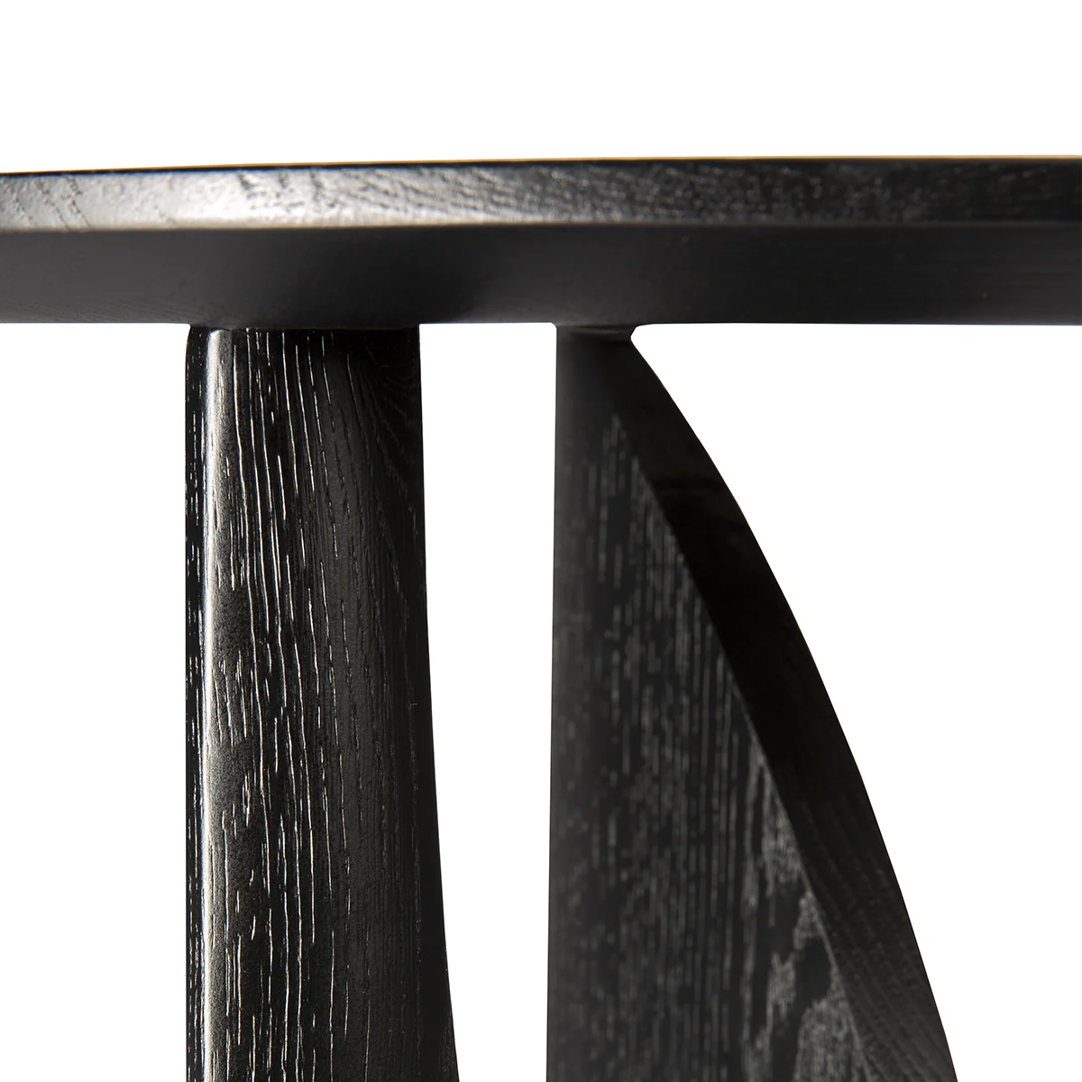 Table d'appoint Geometric en chêne noir verni - Ø 51 x h 50 cm - Image 4