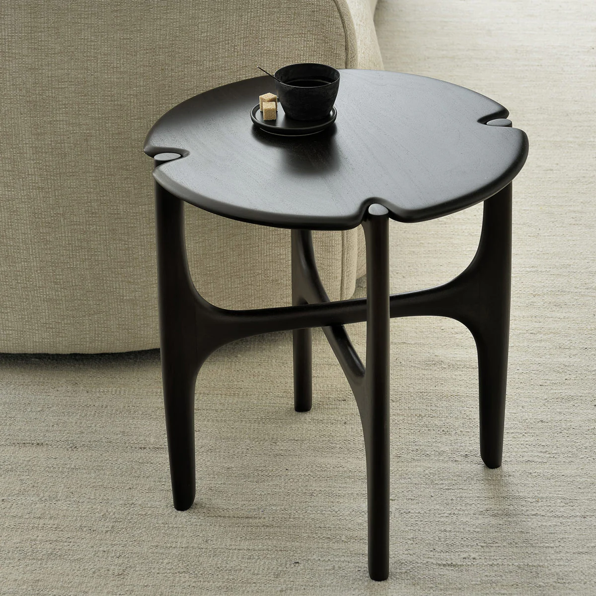 Table d'appoint Polished Imperfect en acajou - Marron - Image 3