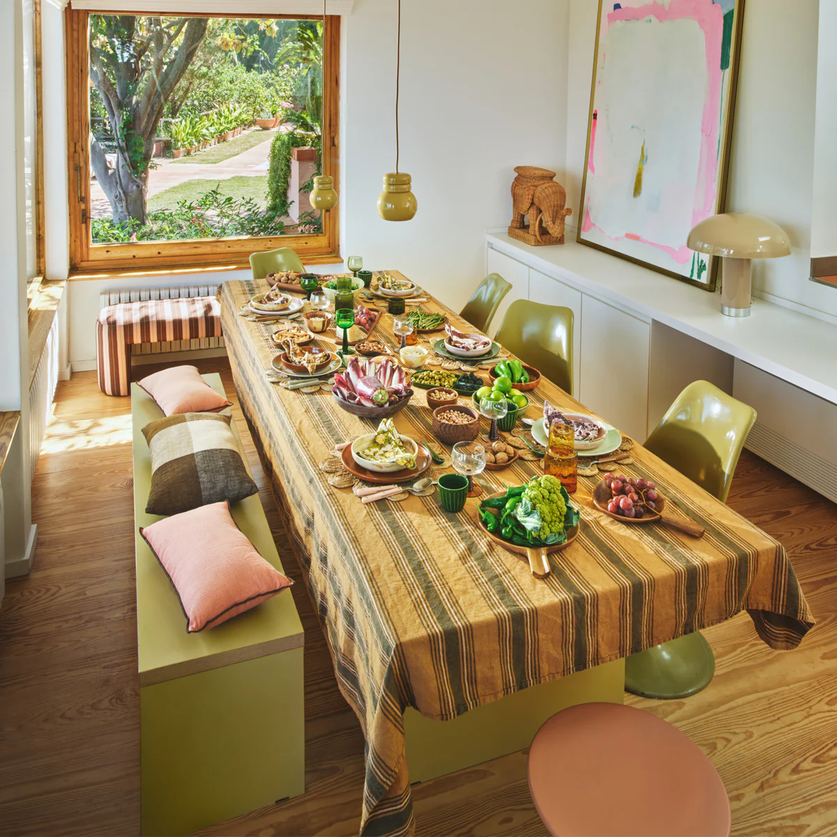 Table d'appoint en faïence - M - Pêche - Image 2