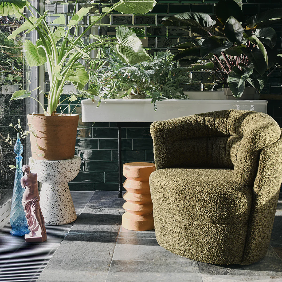 Table d'appoint Terrazzo - Blanc - Image 2