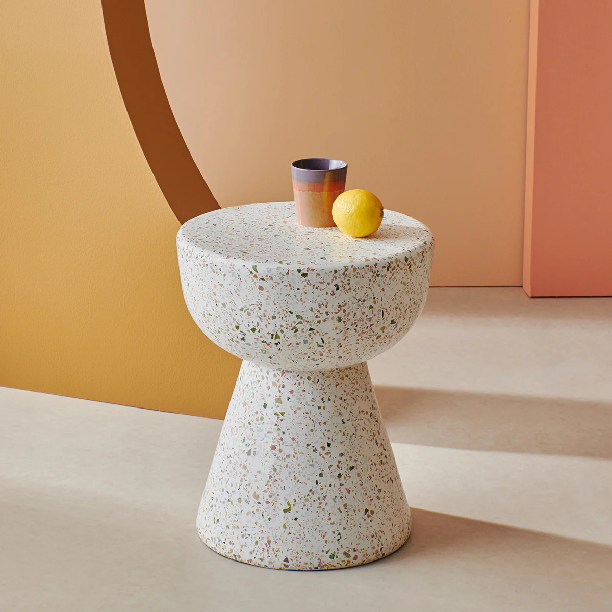 Table d'appoint Terrazzo - Blanc - Image 3