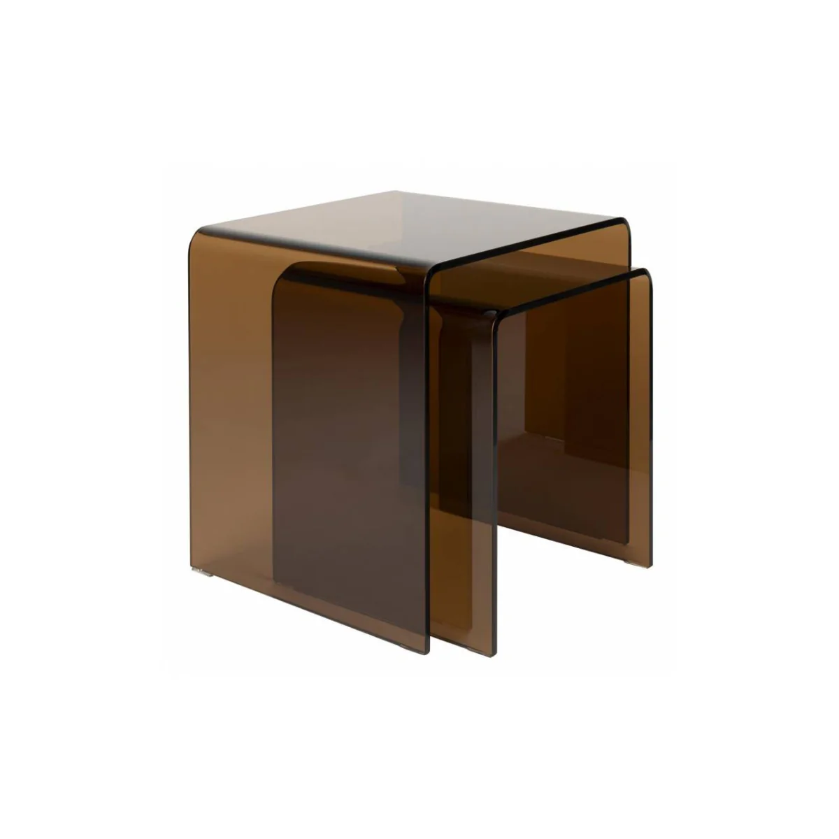 Table d'appoint Vetro Set de 2 - Brown - Image 4