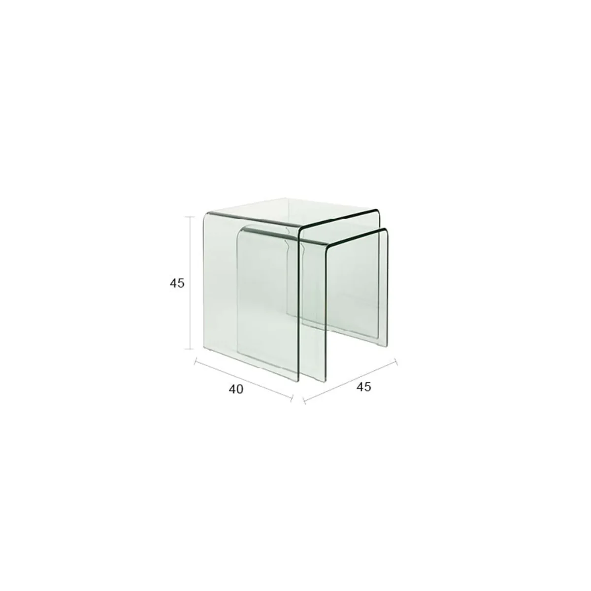 Table d'appoint Vetro Set de 2 - Transparent - Image 10