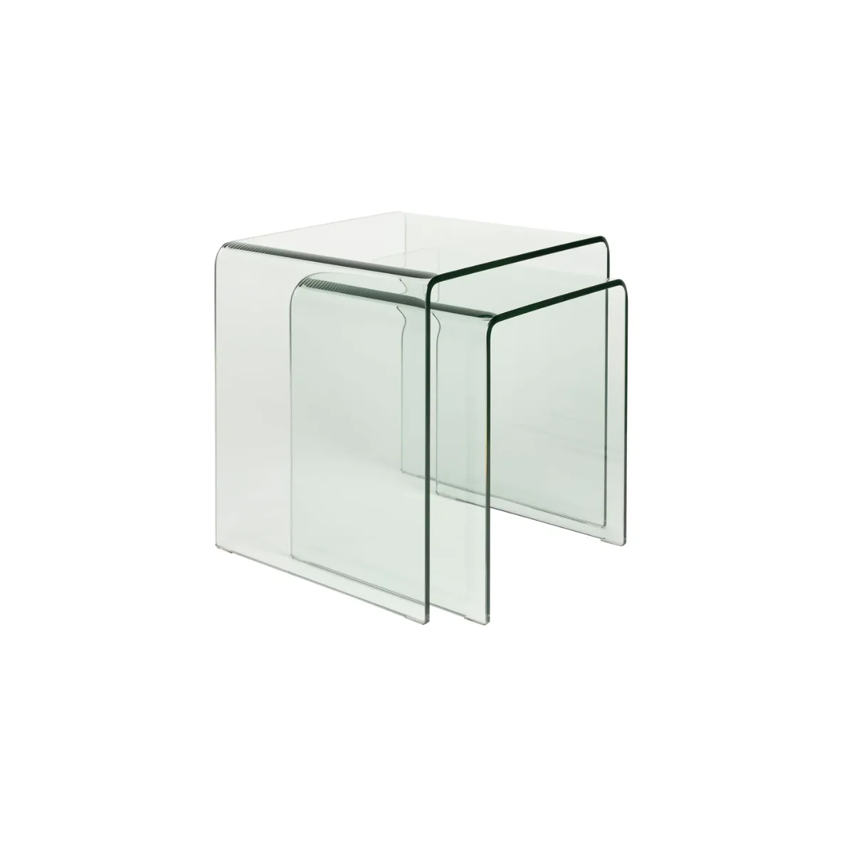 Table d'appoint Vetro Set de 2 - Transparent - Image 3