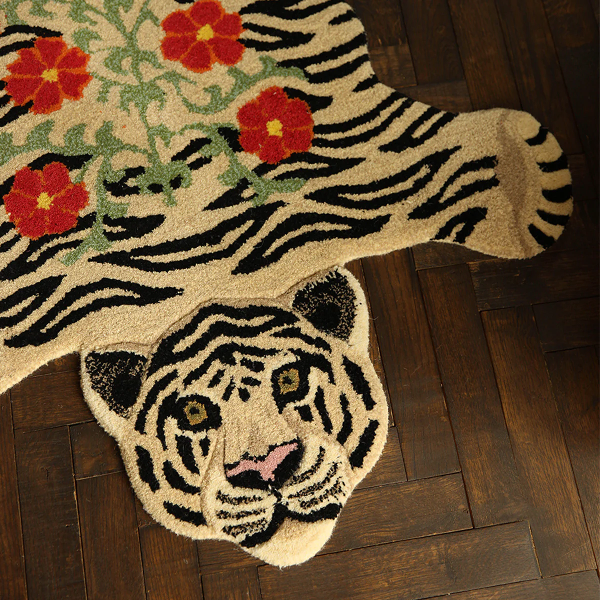 Tapis Floral Tigre blanc - Image 4