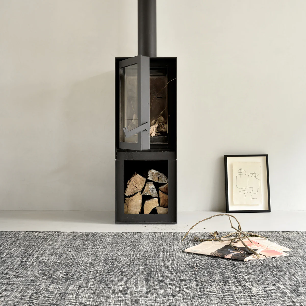Tapis Kilim 100% pur Laine - 170 x 240 cm - Black dots - Image 3
