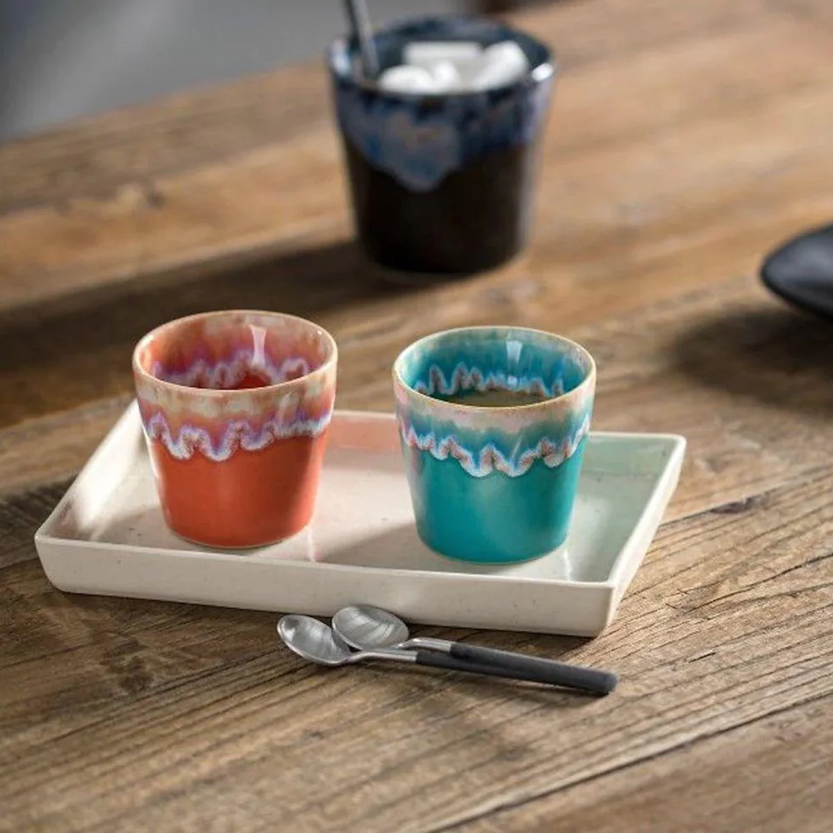 Tasse Espresso Grespresso en grès céramique - Turquoise - Image 5