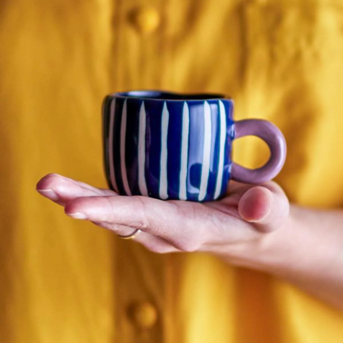 Tasse Nini - Bleu foncé Rayures - Image 3