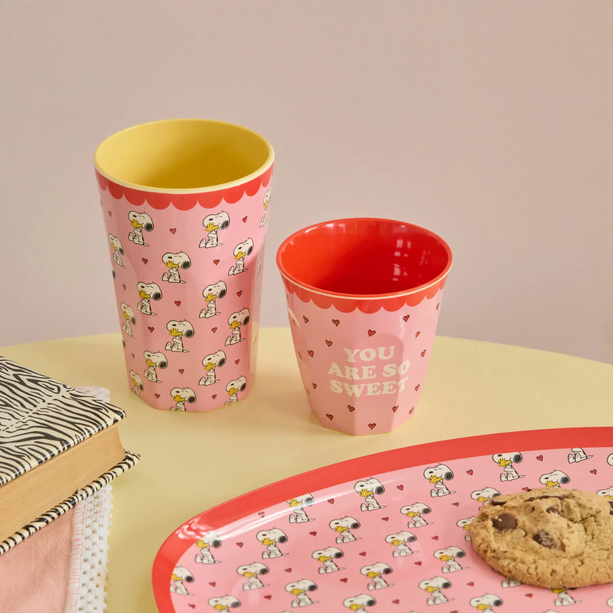 Tasse Snoopy en mélamine - Pink Tall 400 ml - Image 2