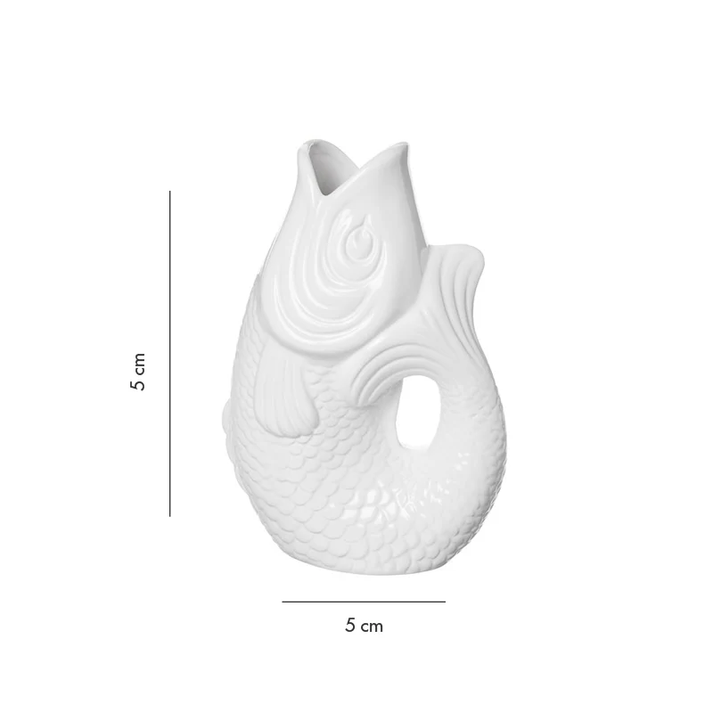 Vase Monsieur Carafon Poisson - Blanc - Image 6