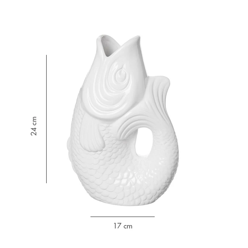 Vase Monsieur Carafon Poisson - Blanc - Image 7