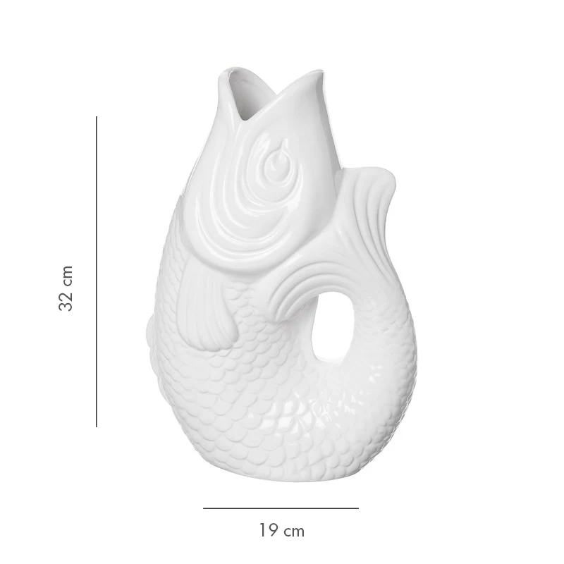 Vase Monsieur Carafon Poisson - Blanc - Image 8