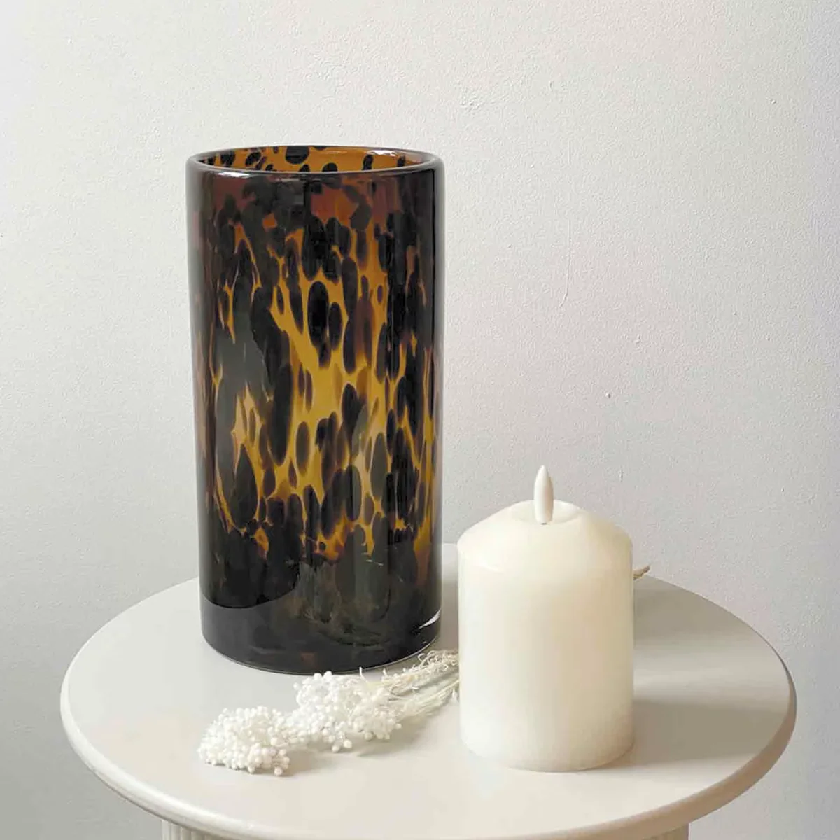 Vase Tube Léopard Brun - 12 cm - Image 3