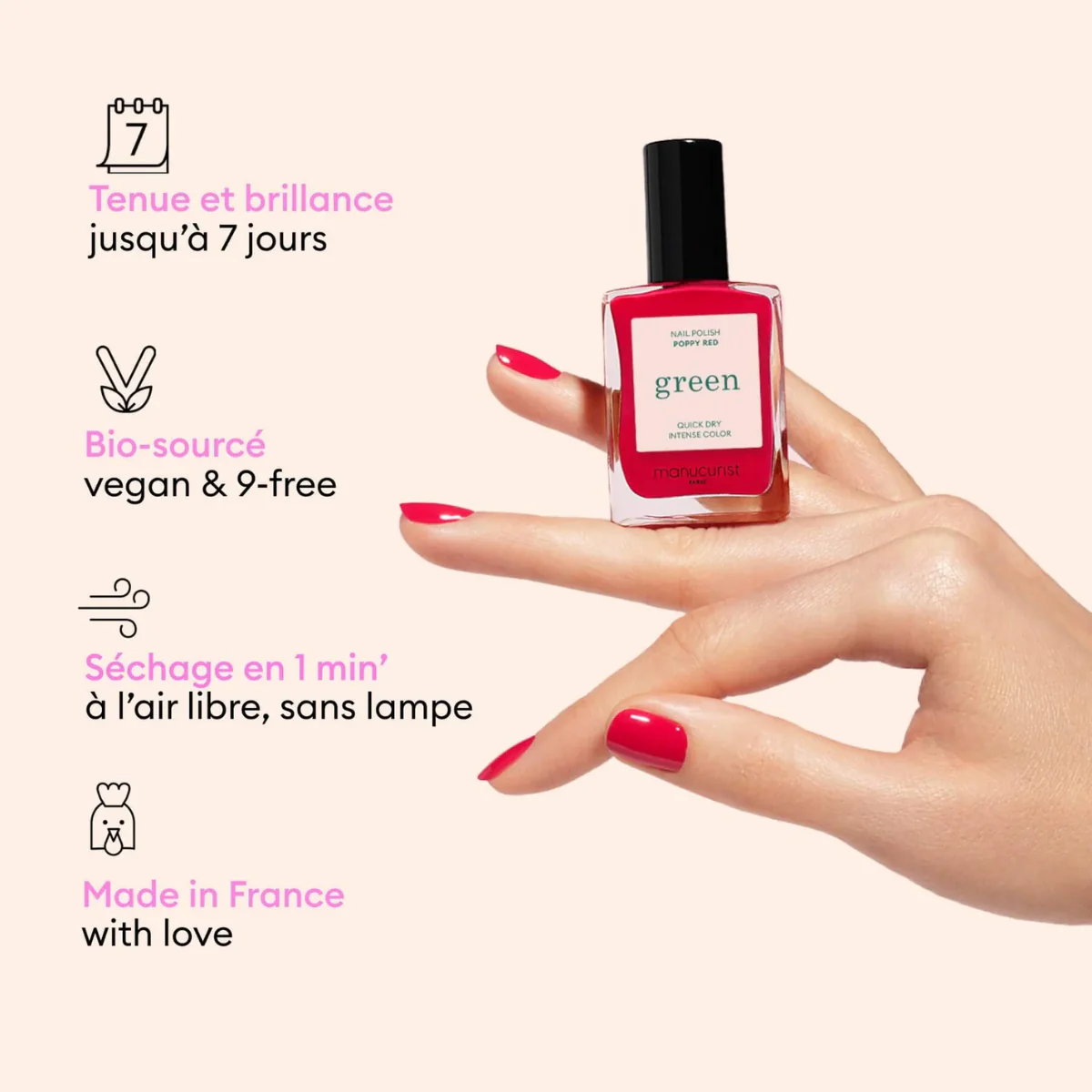 Vernis à ongles Green™ - Neon Pink - 15 ml - Image 9