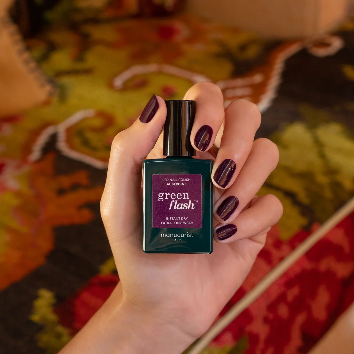 Vernis Semi-permanent LED Green Flash™ - Aubergine - 15 ml - Image 2