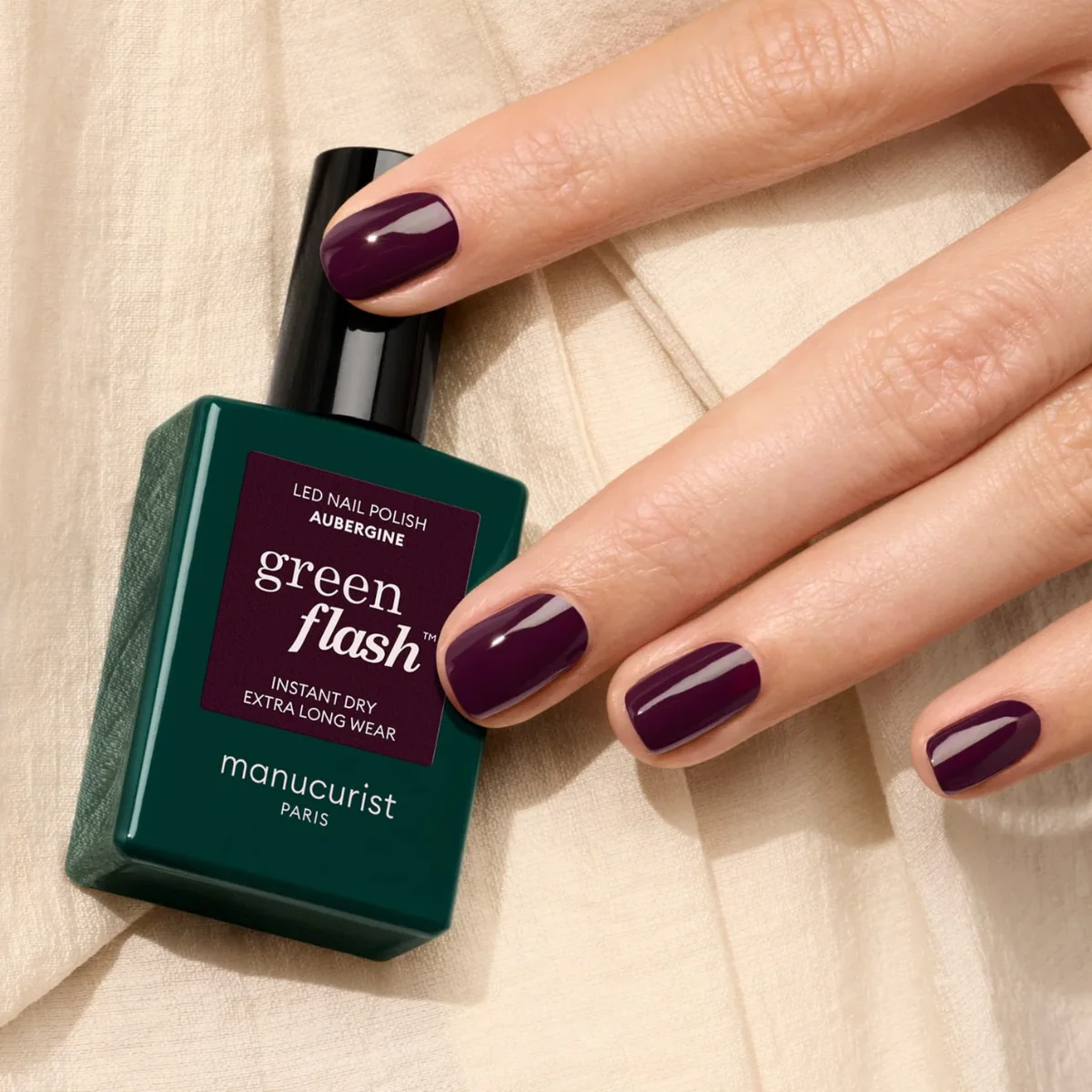 Vernis Semi-permanent LED Green Flash™ - Aubergine - 15 ml - Image 4