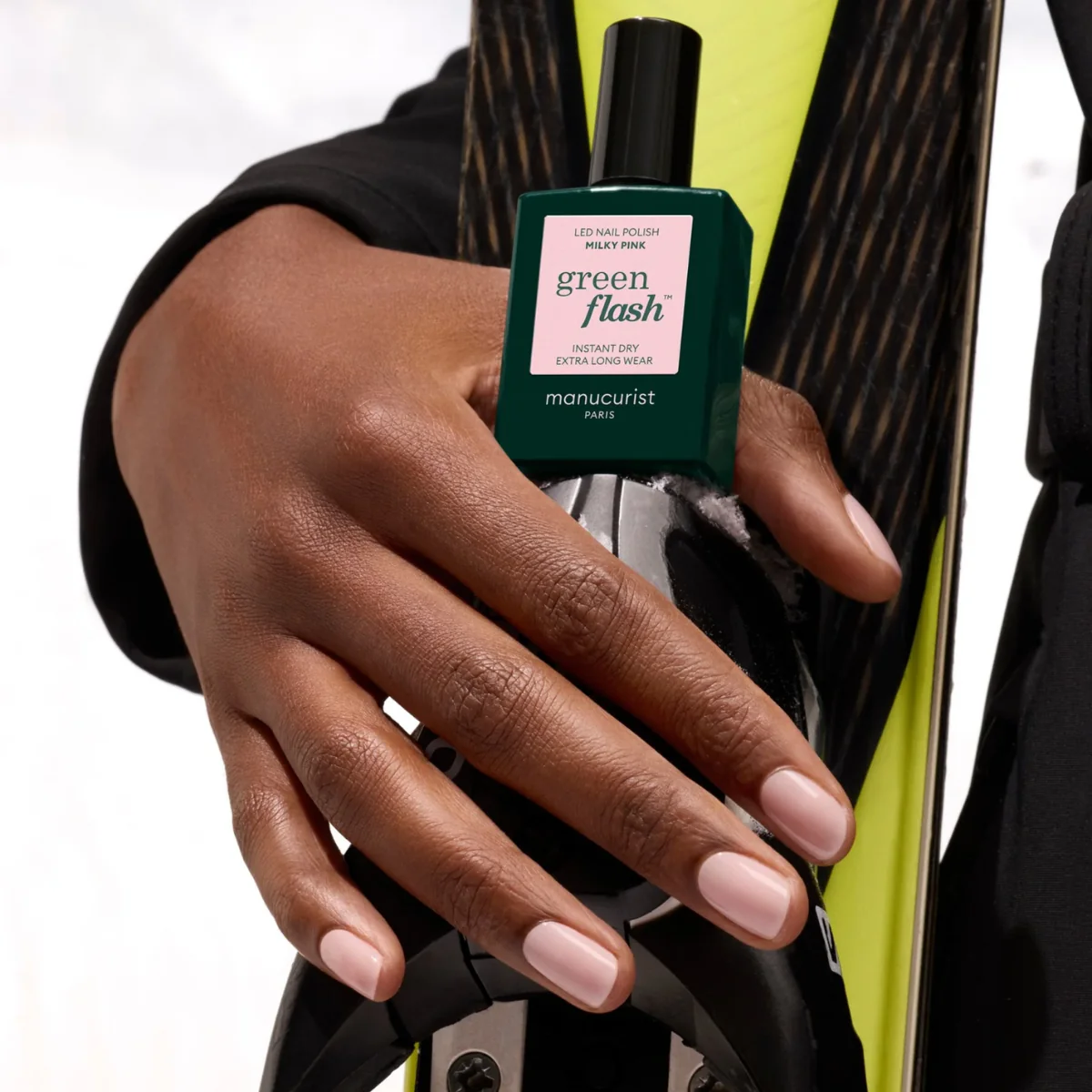 Vernis Semi-permanent LED Green Flash™ - Milky Pink - 15 ml - Image 2