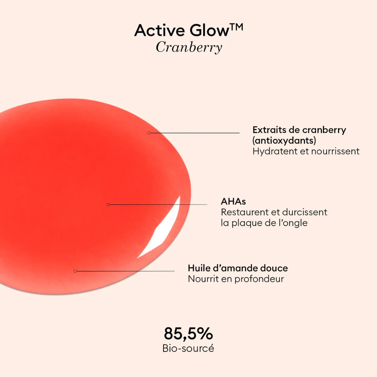 Vernis Soin Active - Glow Cranberry - 15 ml - Image 6