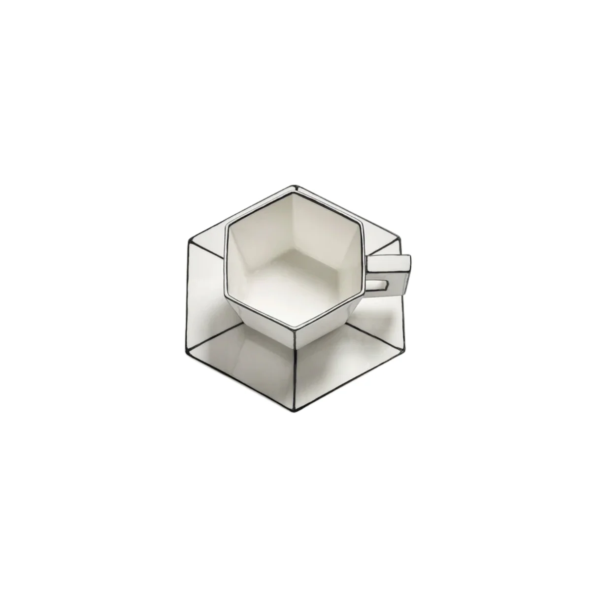 Tasse Cappuccino & Sous-coupe black carte blanche - Image 3