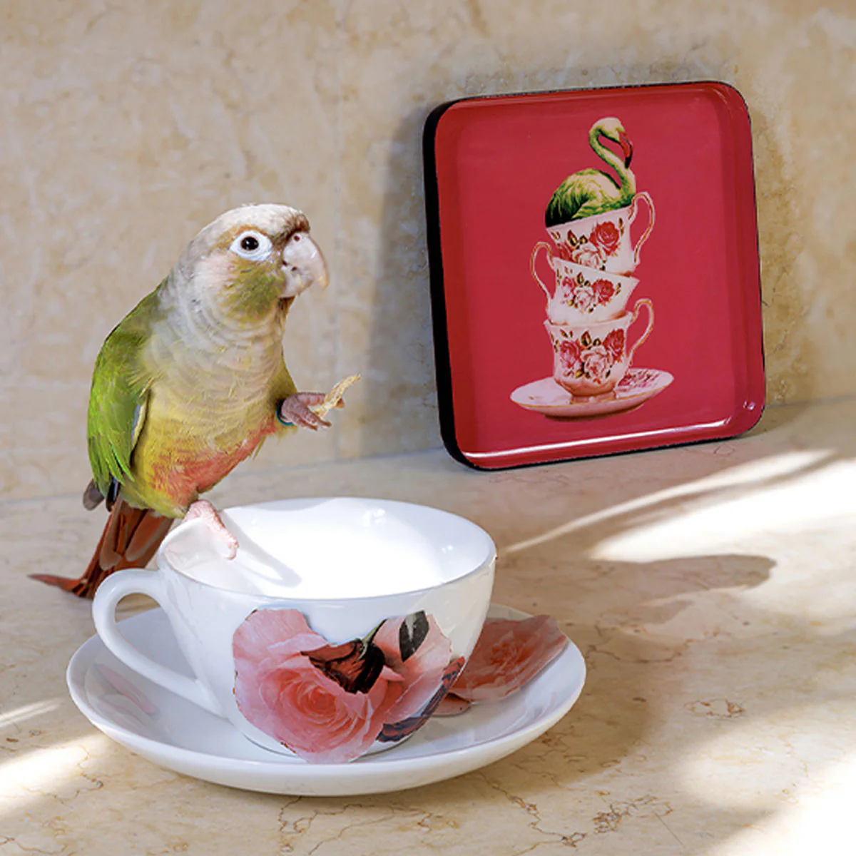 Vide-poche carré Flamingtea - 15 × 15 cm - Image 2
