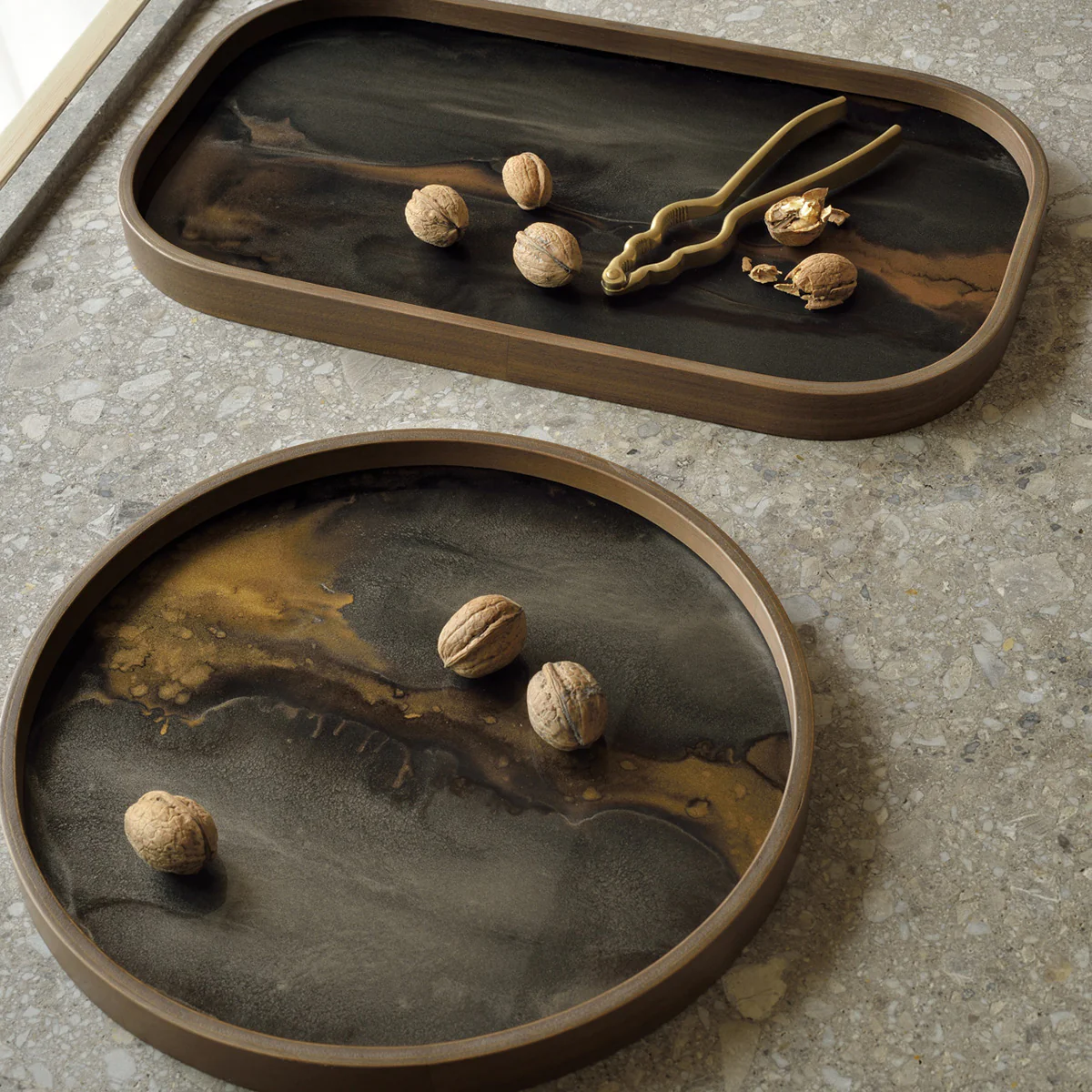 Vide-poche en verre - Bronze Organic - Ø 30 cm - Image 3