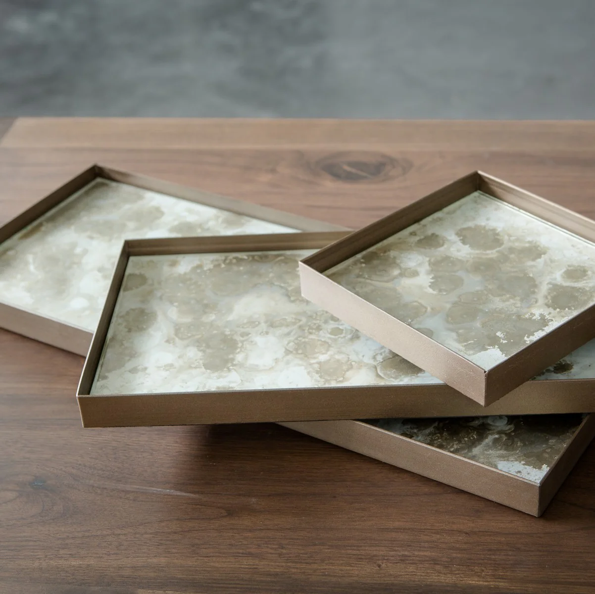 Vide poche en verre peint - Fossil Organic - L 31 cm - Image 3